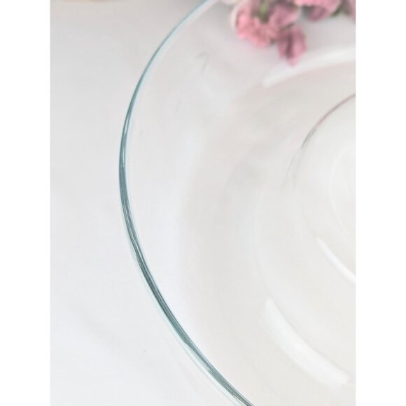 Vintage Princess House Heritage Chip and Dip Bowl Large Clear Glass Serving Bowl - Picture 7 of 7